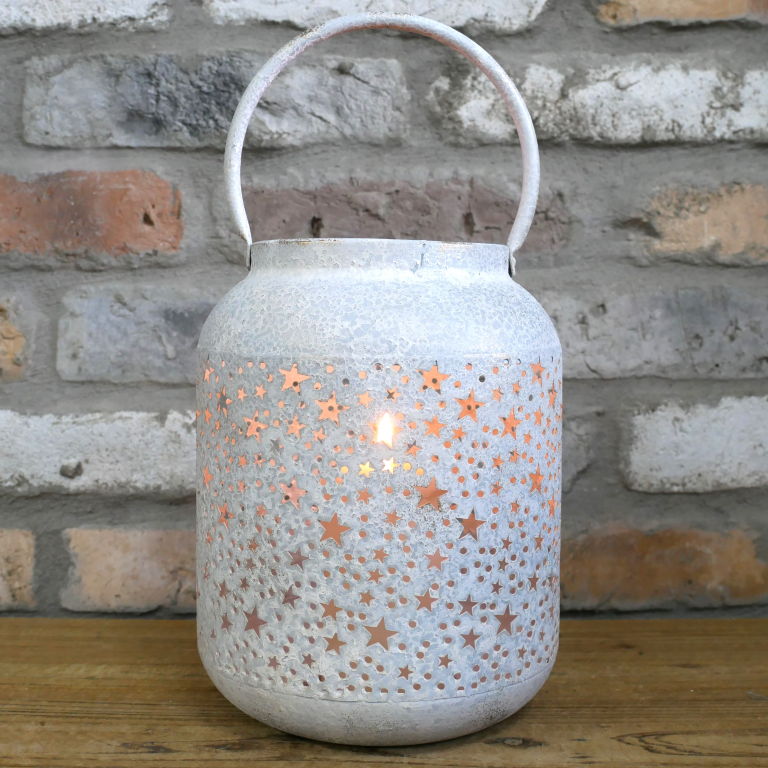 White Star Lantern with handle