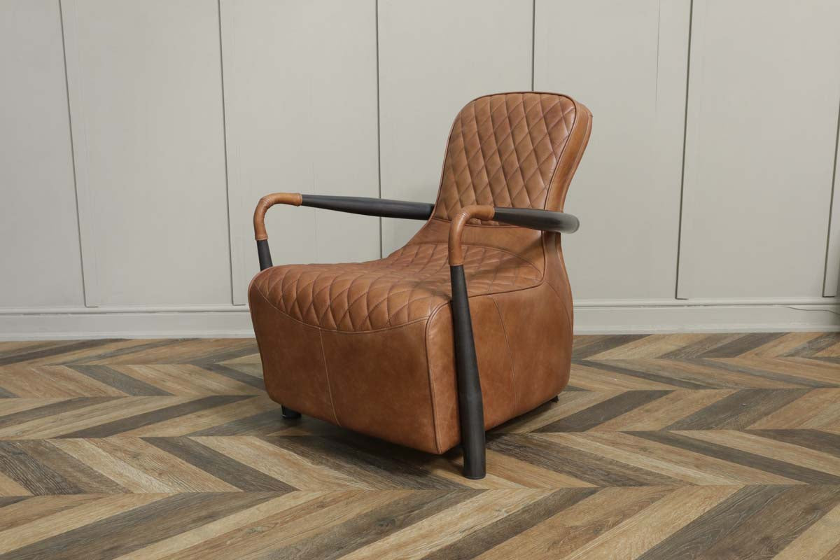 Garda Broadway Leather Snug Armchair - Brown