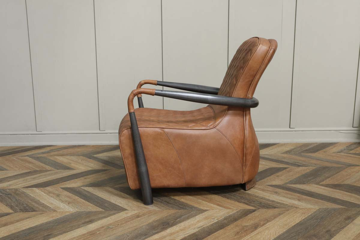 Garda Broadway Leather Snug Armchair - Brown
