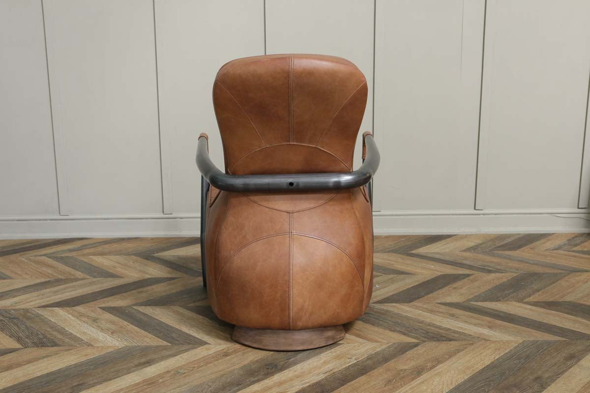 Garda Broadway Leather Snug Armchair - Brown