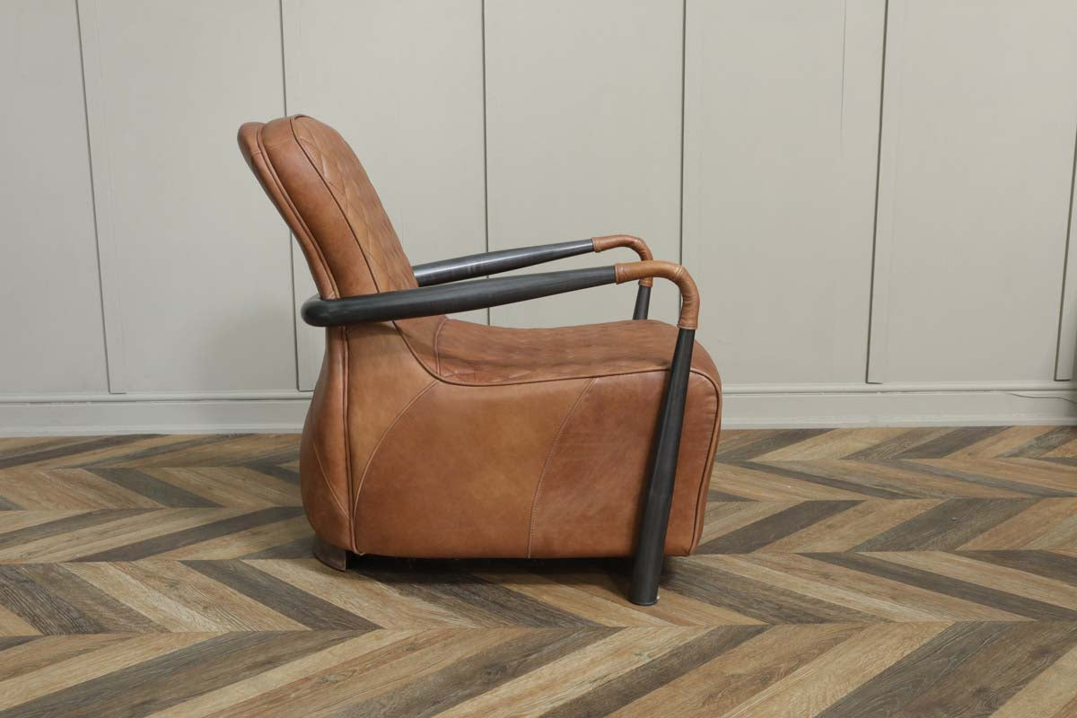 Garda Broadway Leather Snug Armchair - Brown