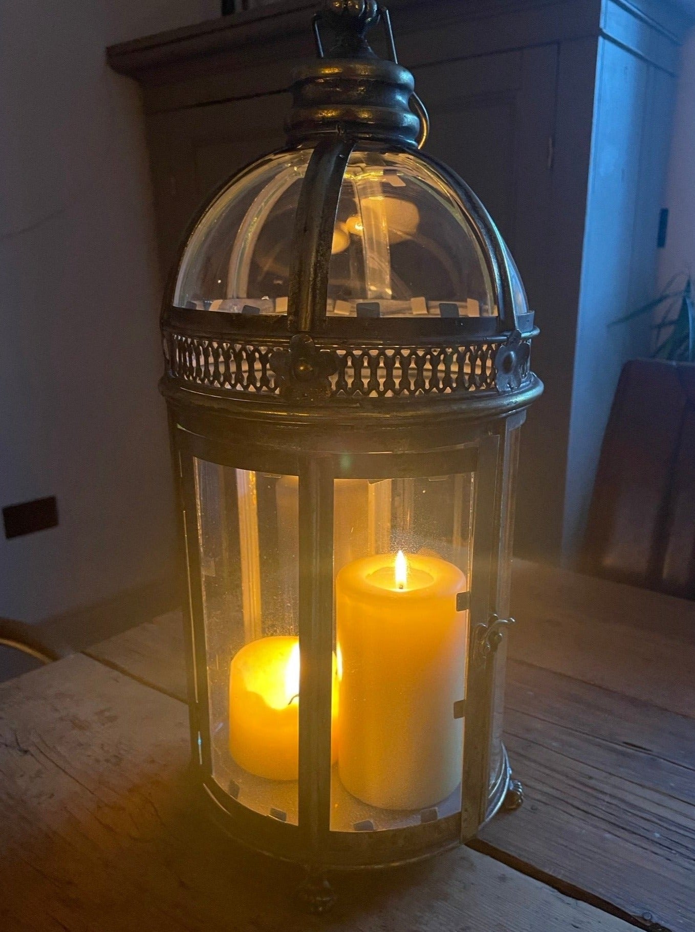 Glass Candle Lantern - Large
