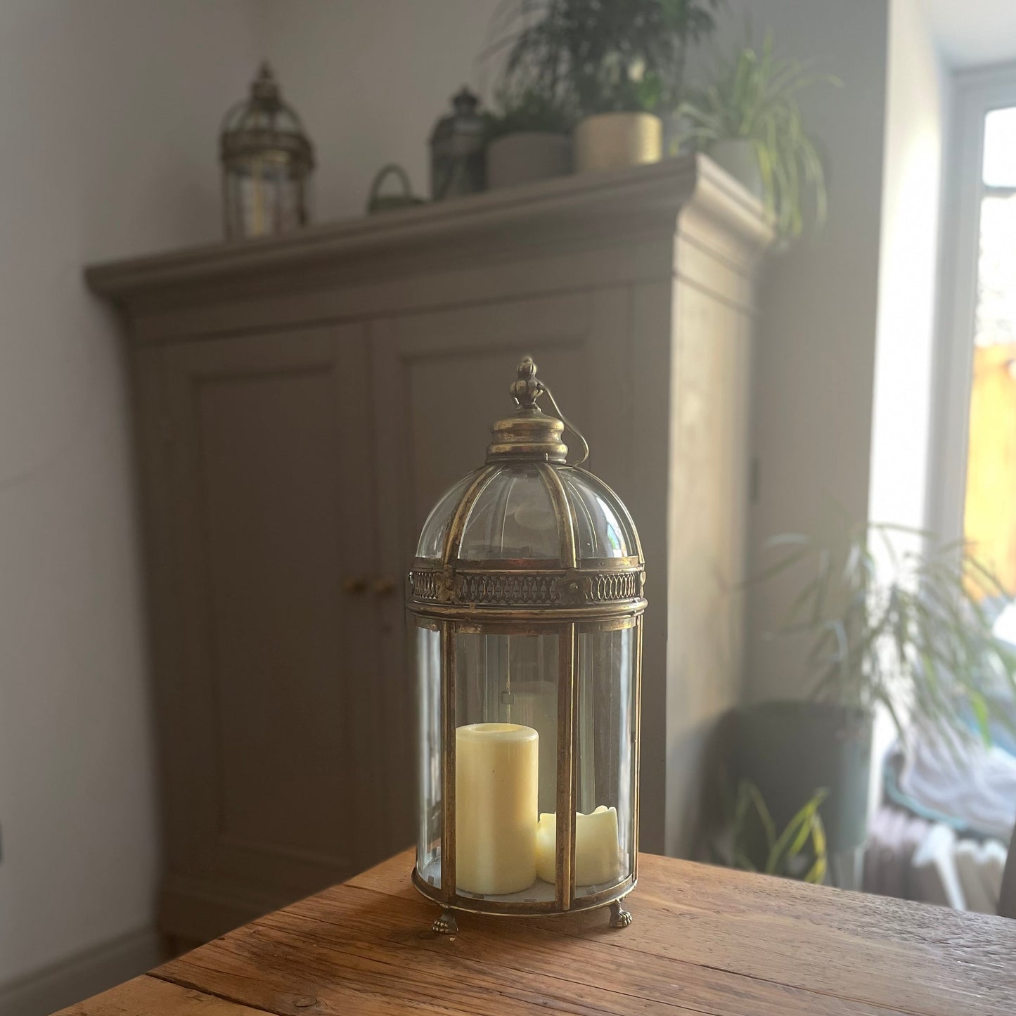Glass Candle Lantern - Large