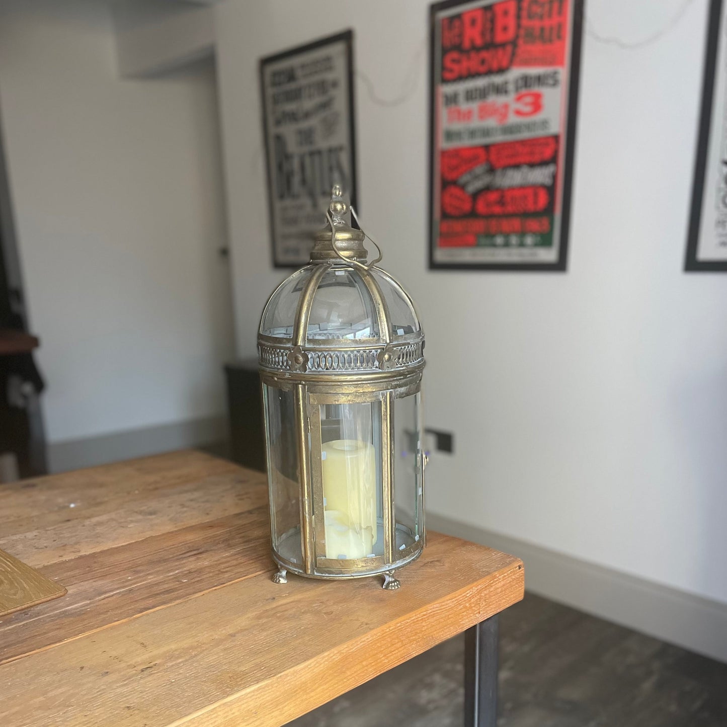 Glass Candle Lantern - Large