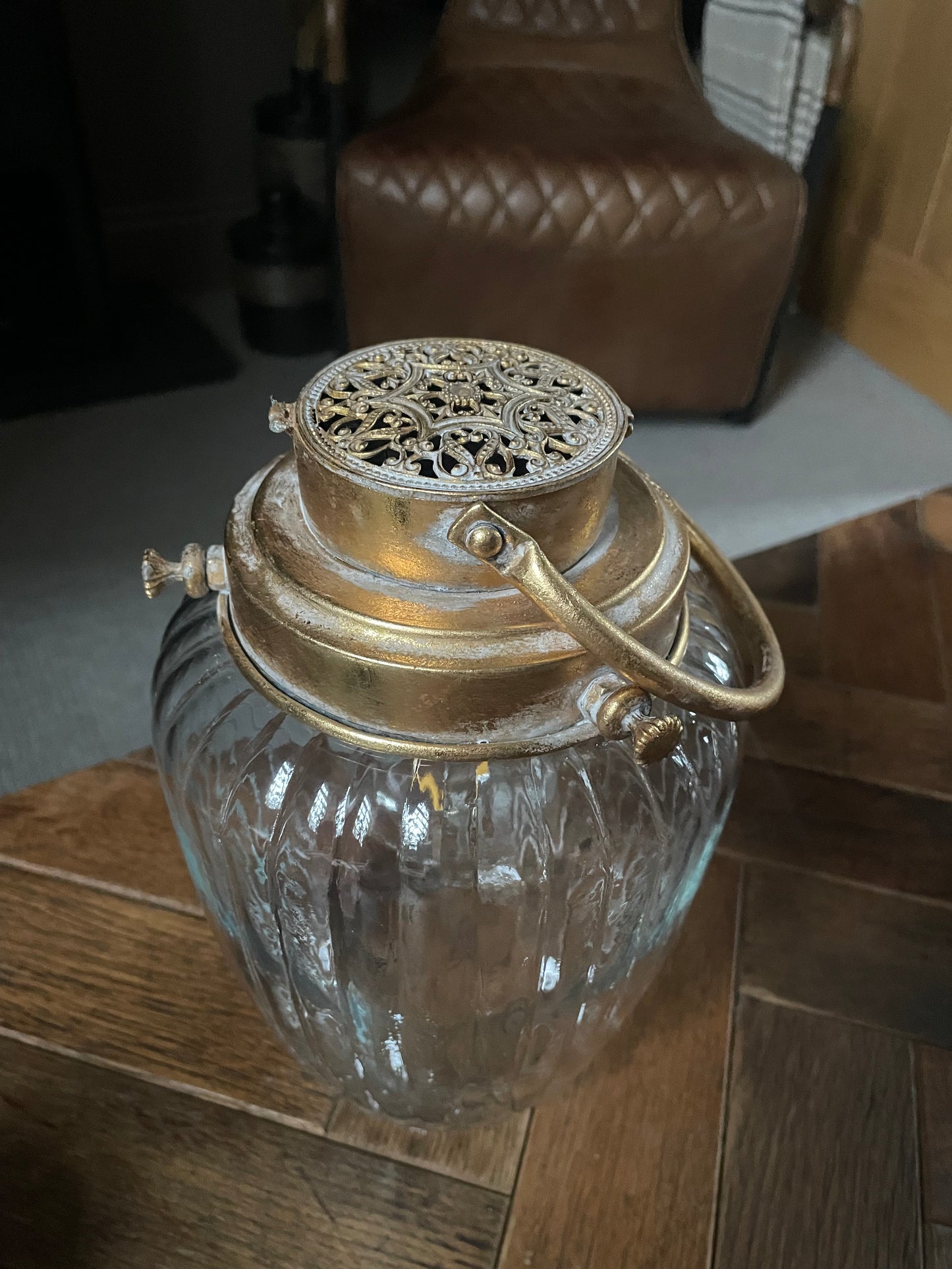 Industrial Vintage Glass Lamp Jar