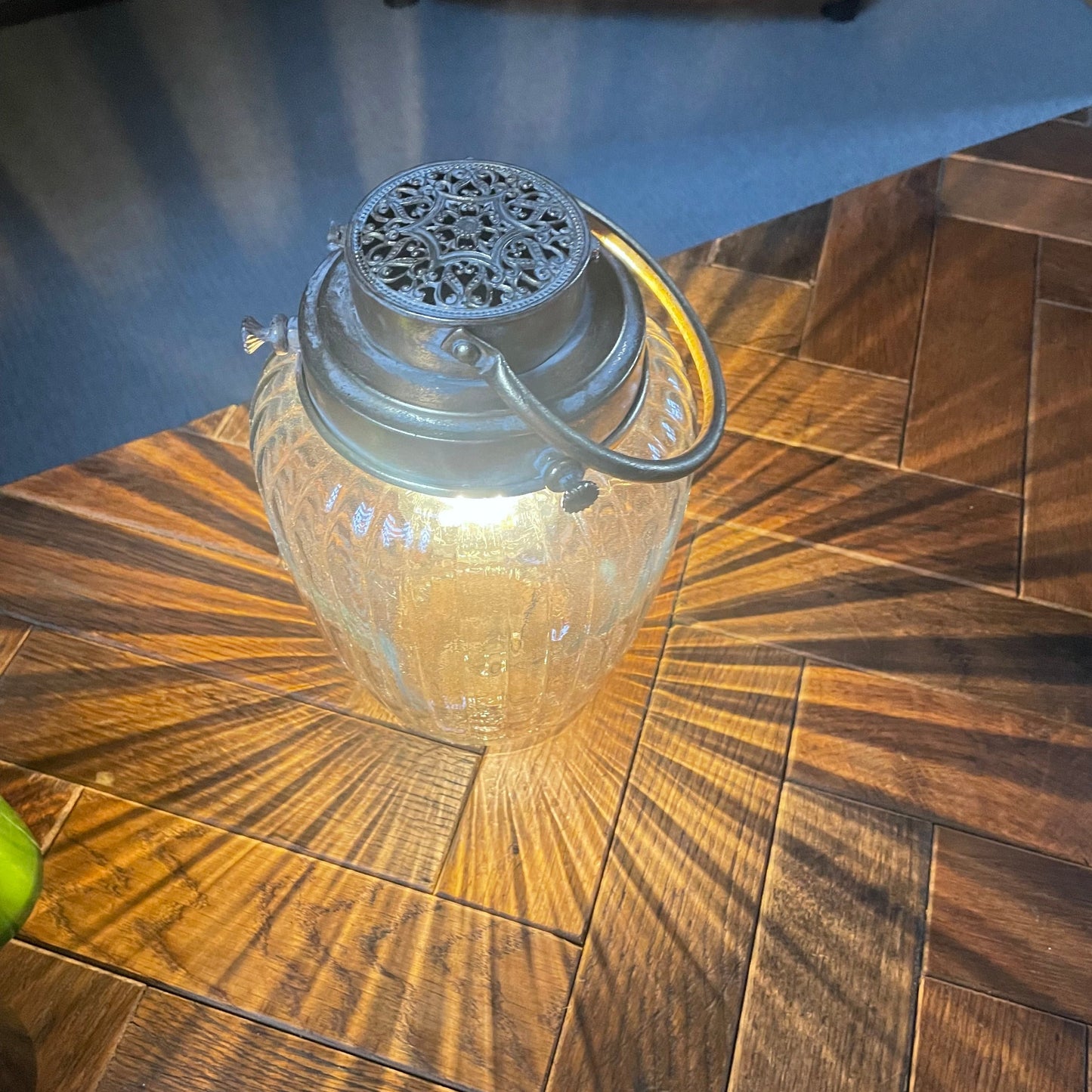 Industrial Vintage Glass Lamp Jar