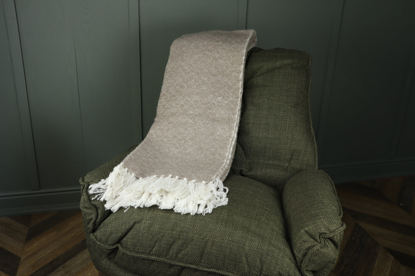 Wool Blend Throw - Natural