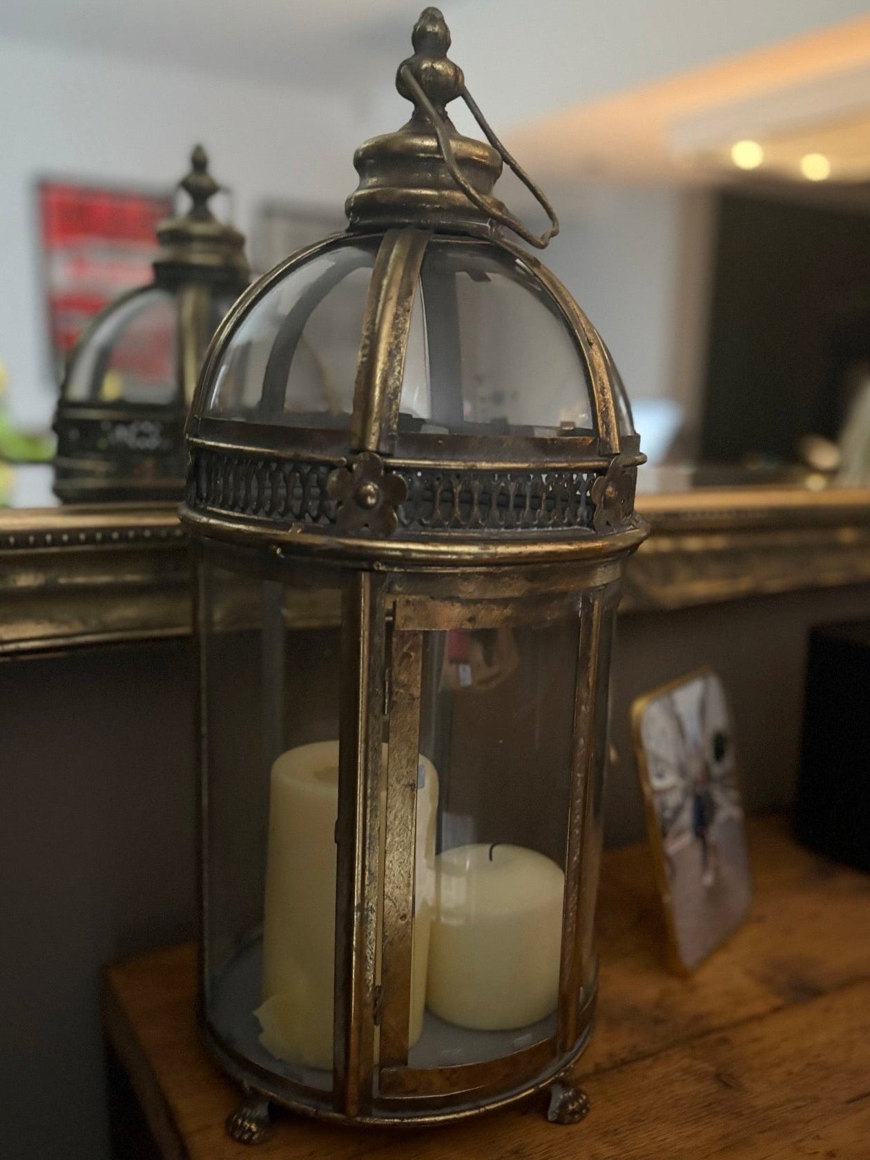 Glass Candle Lantern - Large