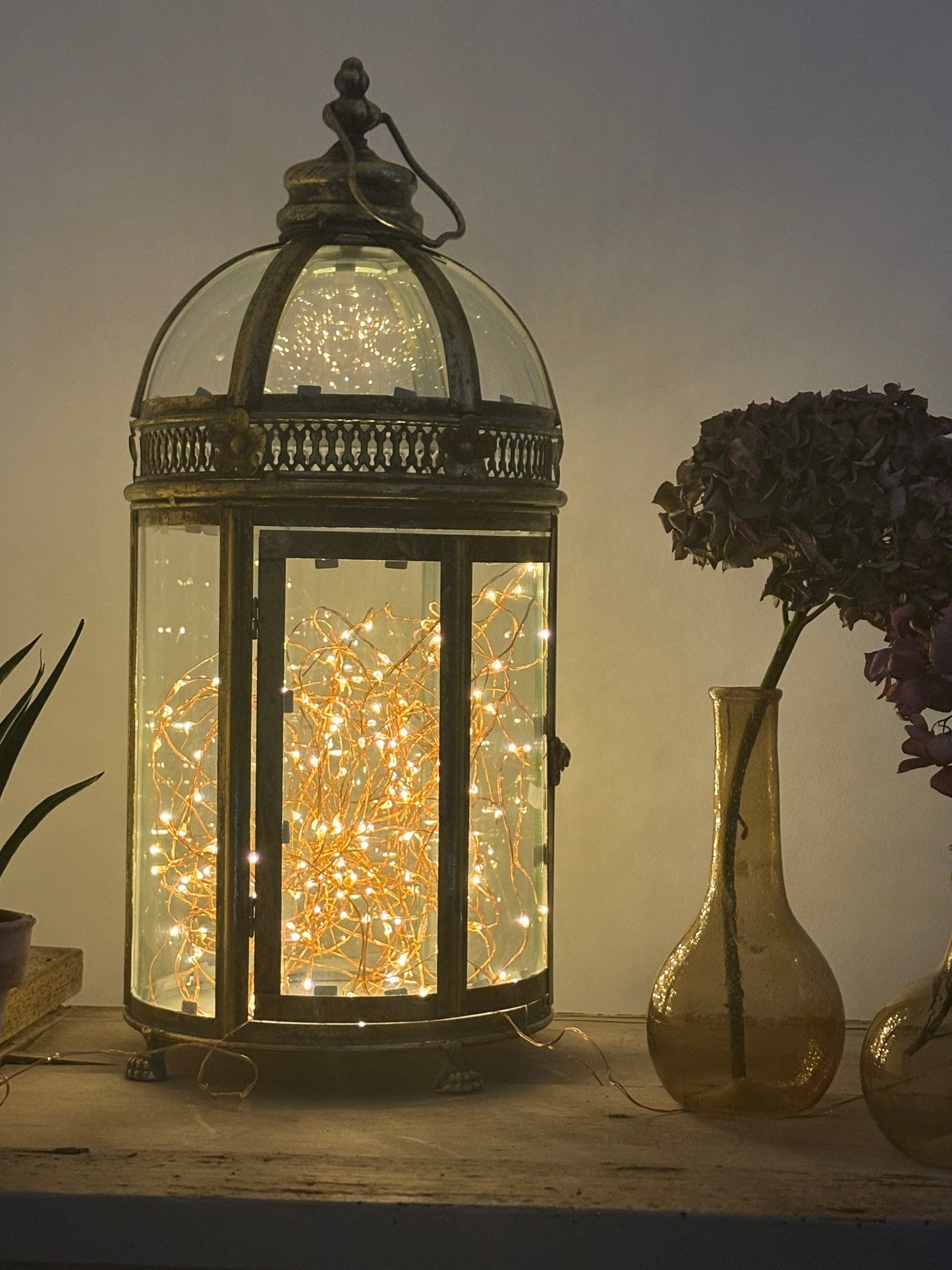 Glass Candle Lantern - Large