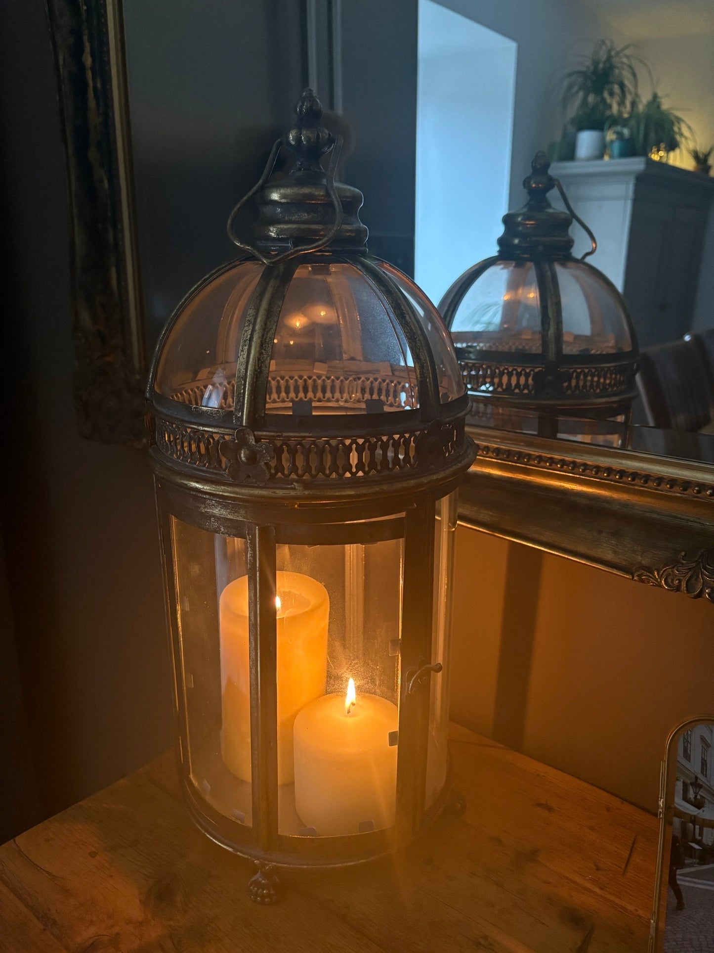 Glass Candle Lantern - Large