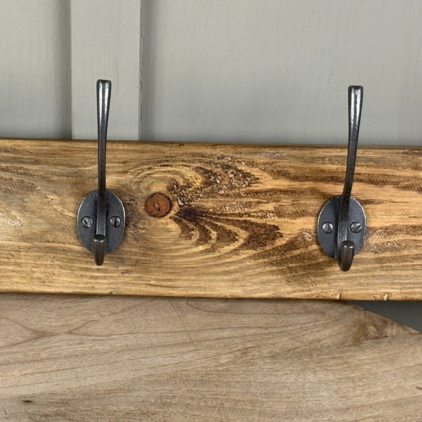 Rustic 5 Hook Coat Board
