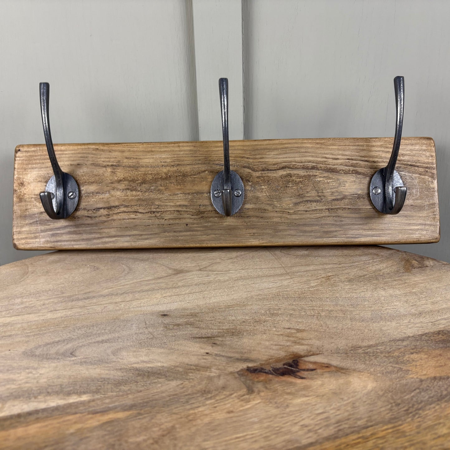 Rustic 3 Hook Coat Board