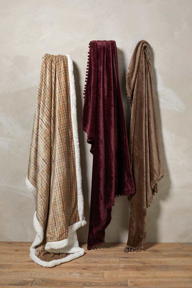 Cashmere Touch Fleece Throw - Earth Brown