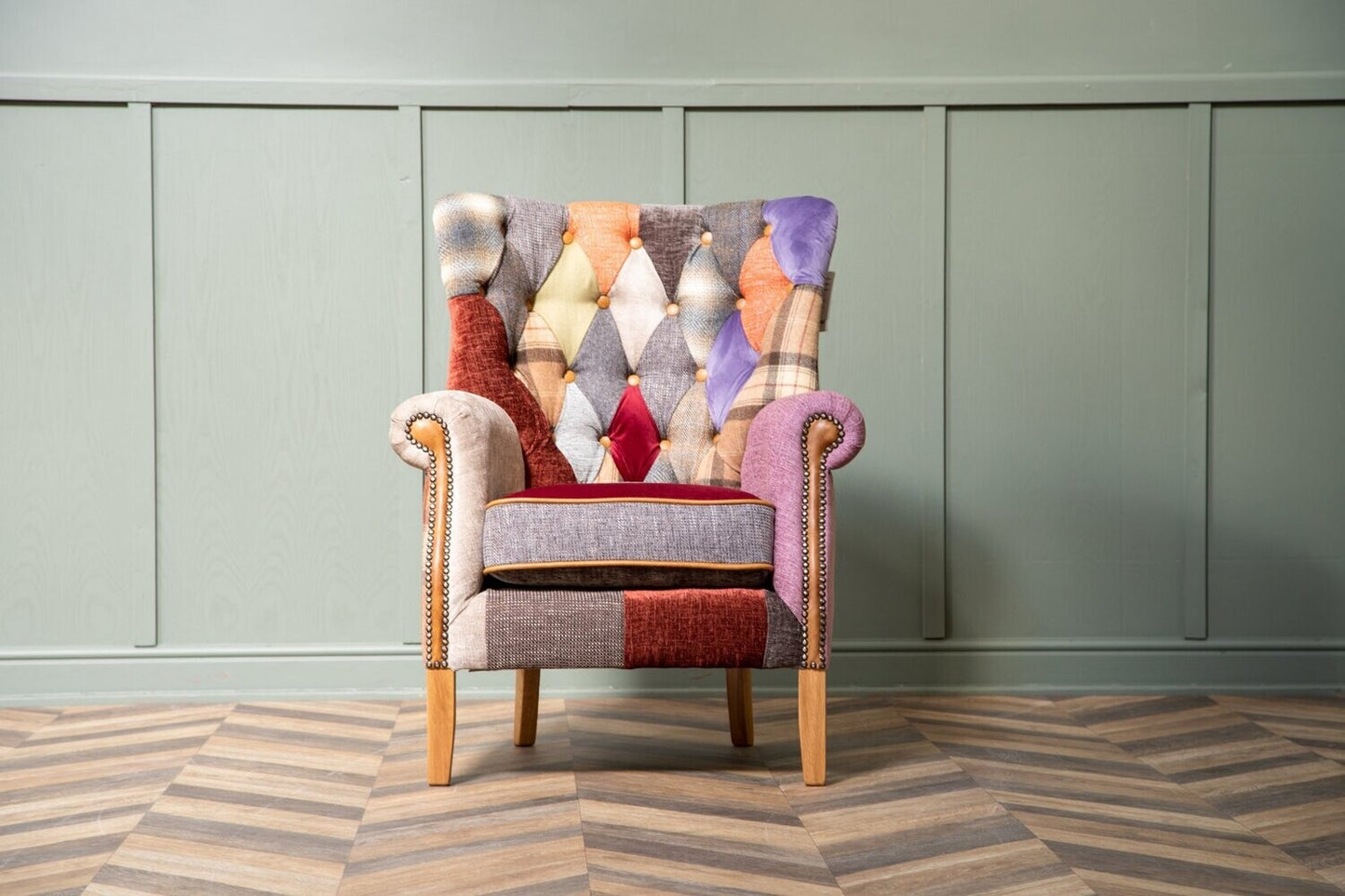 SALE - Technicolour Patchwork Armchair