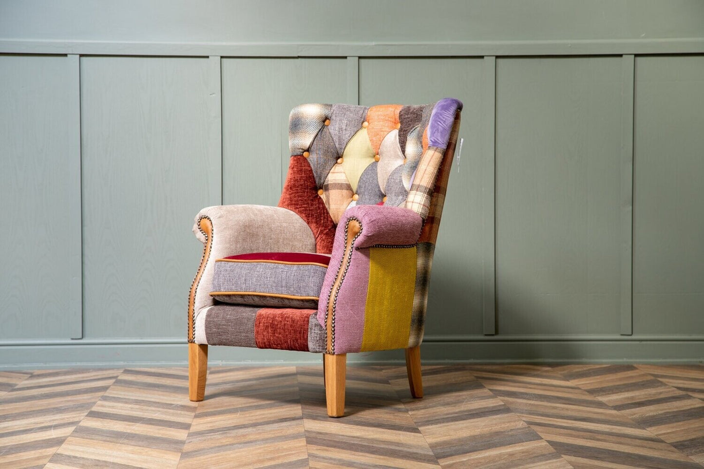 SALE - Technicolour Patchwork Armchair