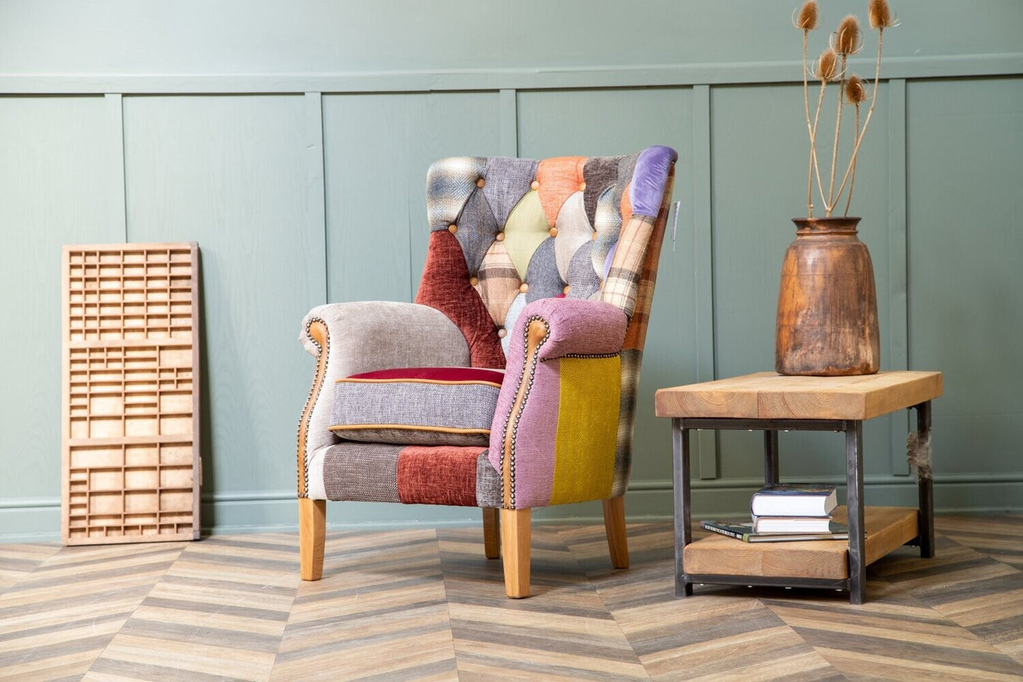 SALE - Technicolour Patchwork Armchair
