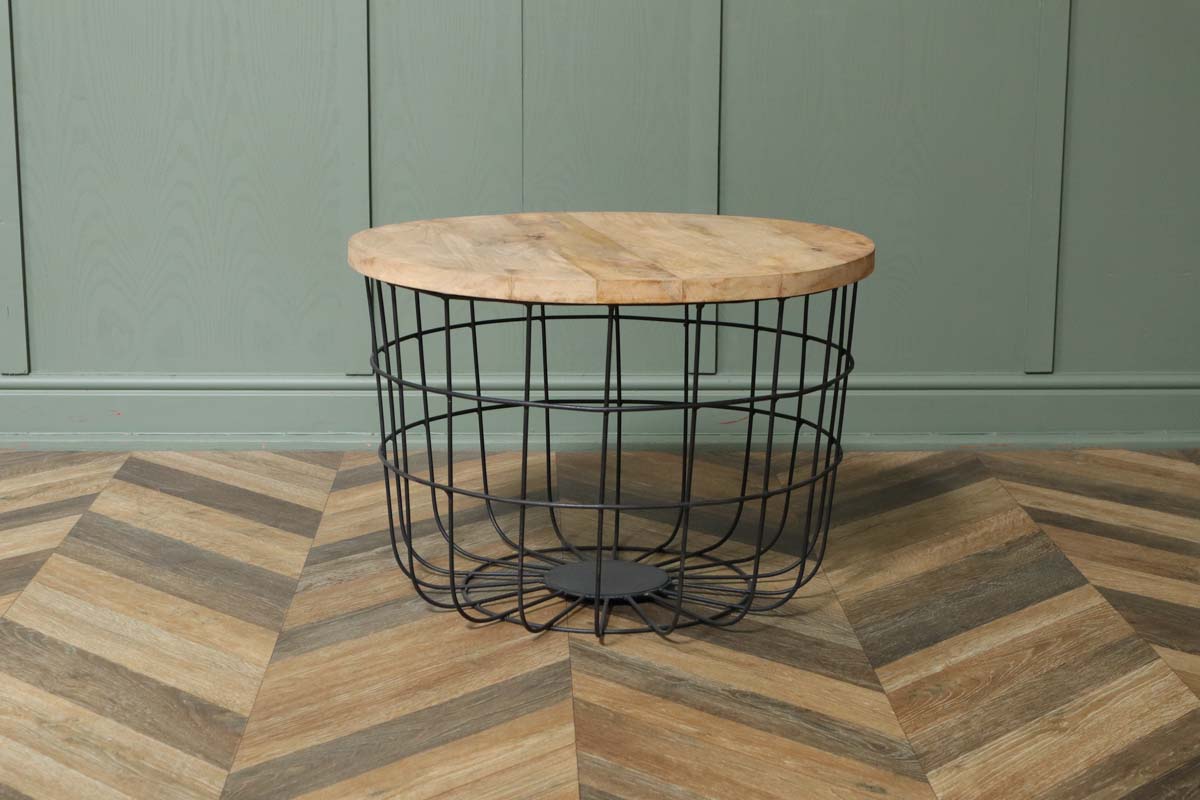 Wire Basket Coffee Table