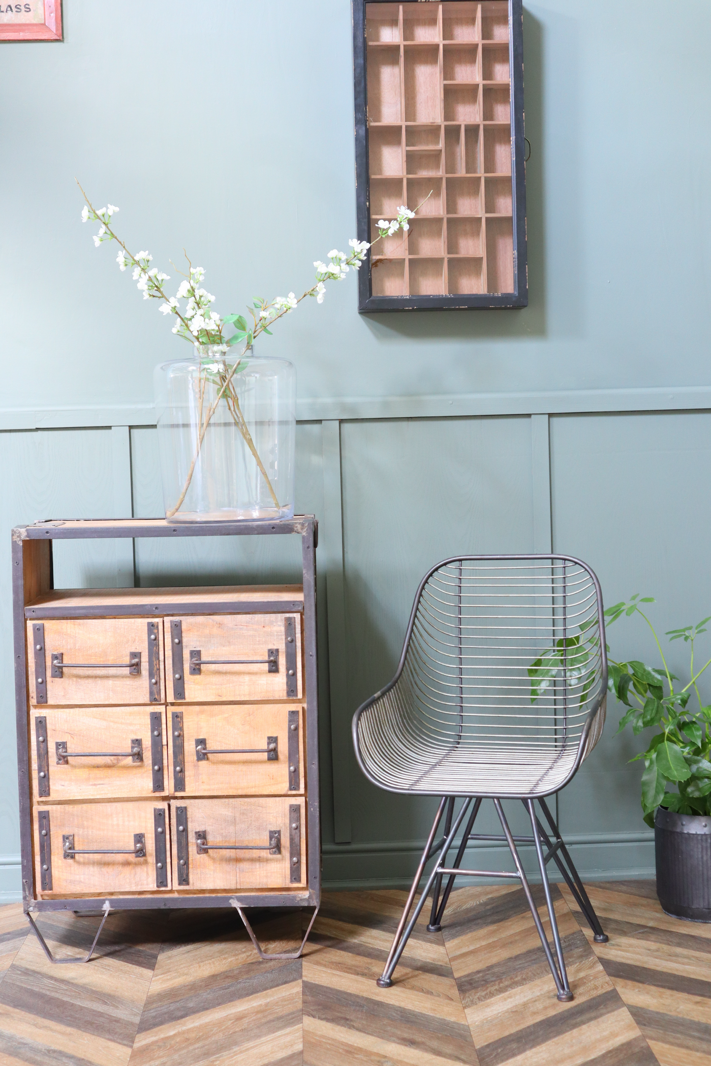 Vintage Industrial Metal Bucket Chair