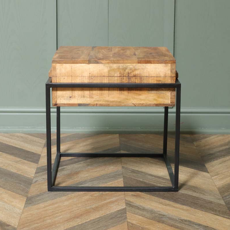 Industrial Storage Side Table