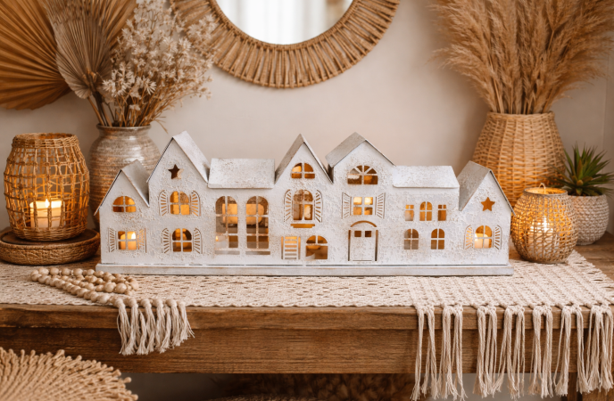 Little Row of House's Candle Holder