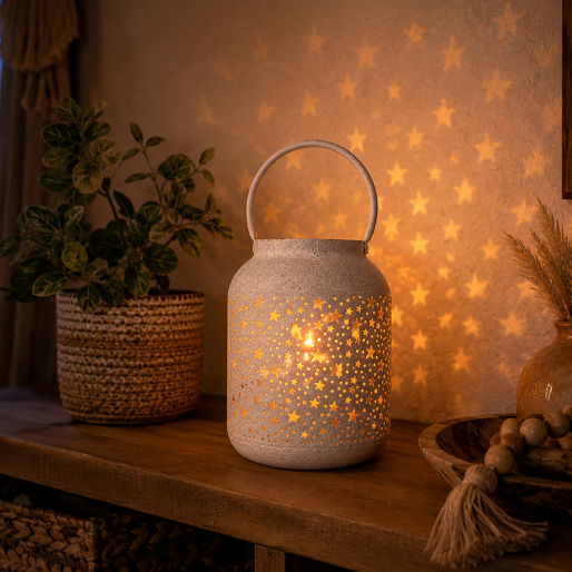 White Star Lantern with handle