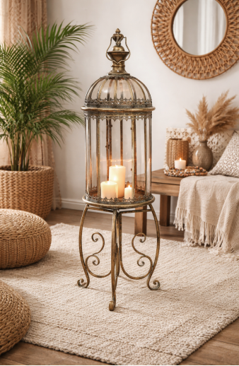 Ornate Candle Lantern on a Stand