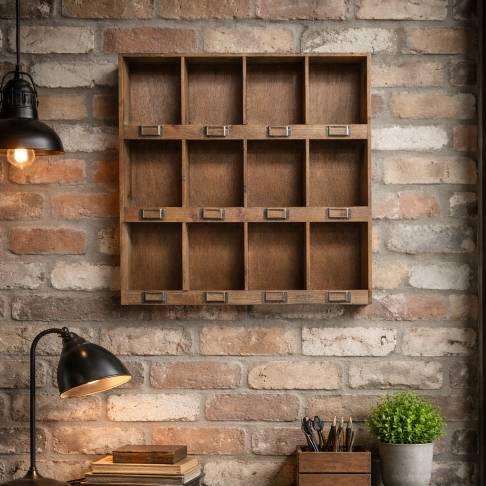 Vintage Pigeon Hole Wall Unit