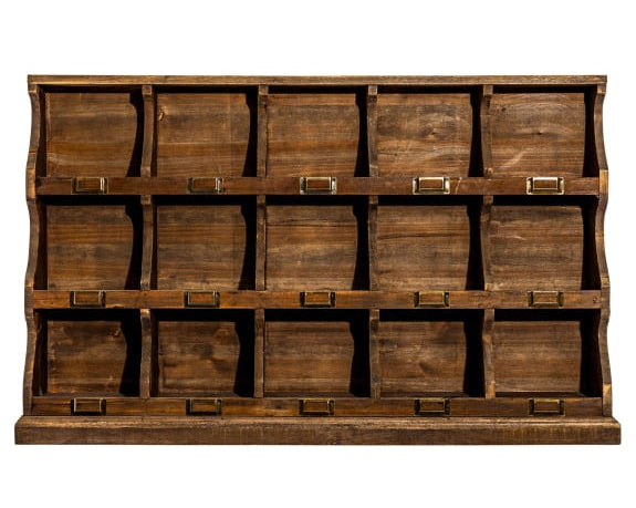 Large Chunky Vintage Pigeon Hole Wall Unit