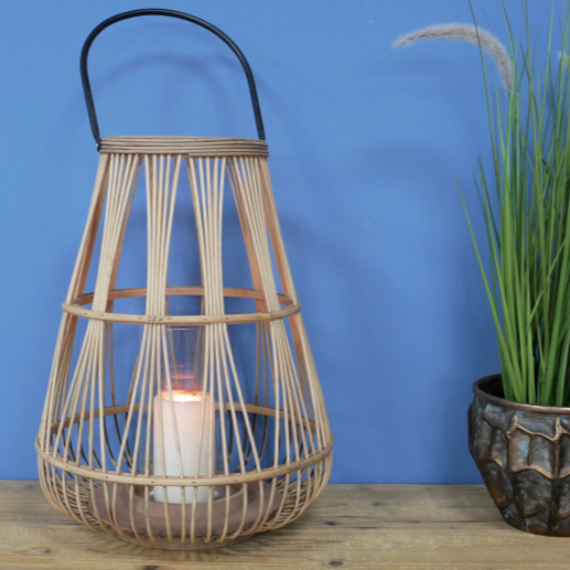 Wicker Candle Lantern