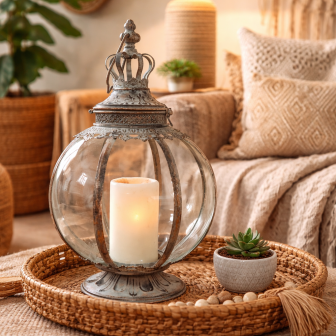 Round Crown Top Lantern