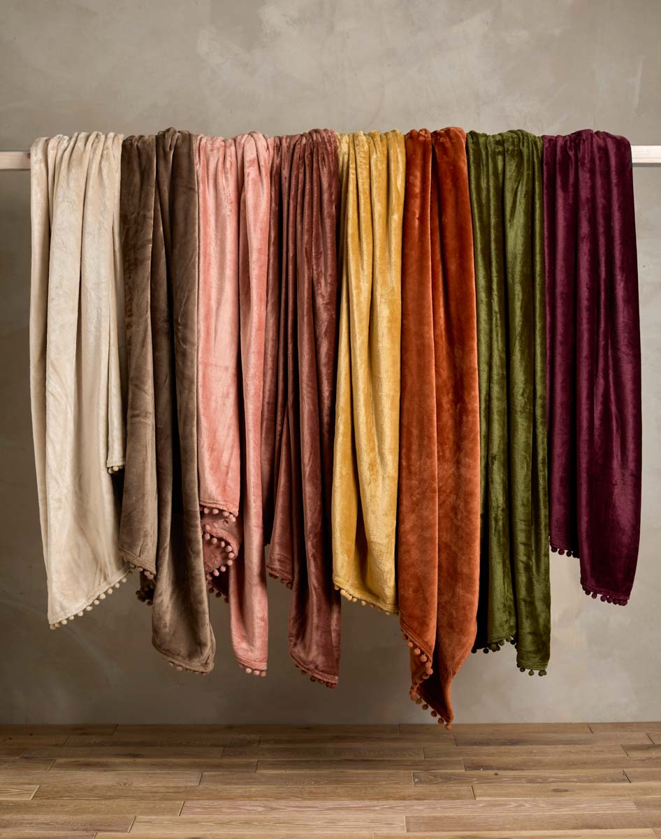 Cashmere Touch Fleece Throw - Olive