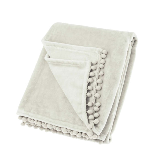 Cashmere Touch Fleece Throw - Linen