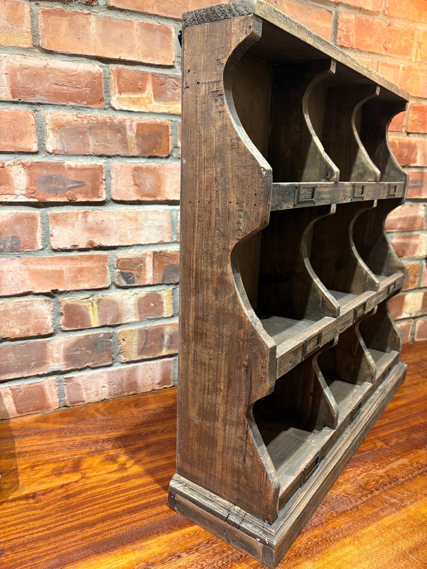 9 Hole Chunky Vintage Pigeon Hole Wall Unit