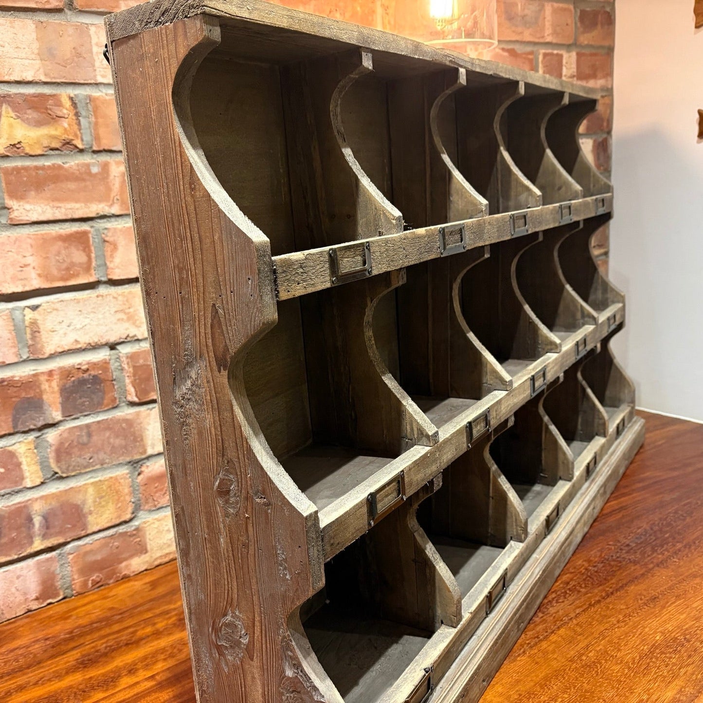 Large Chunky Vintage Pigeon Hole Wall Unit