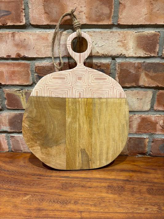 Round Chopping Board with lacquered inlay.