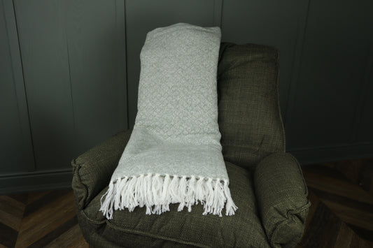 Wool Blend Throw - Sage