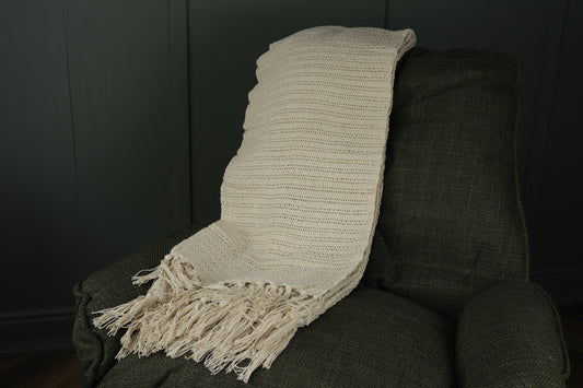 Crochet Weave Throw - Cream