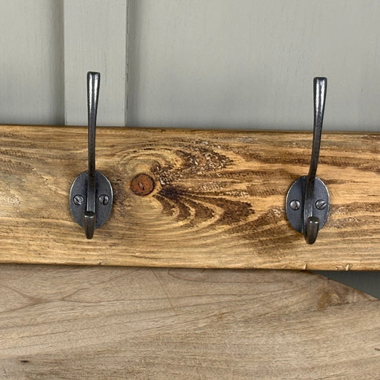 Rustic 5 Hook Coat Board