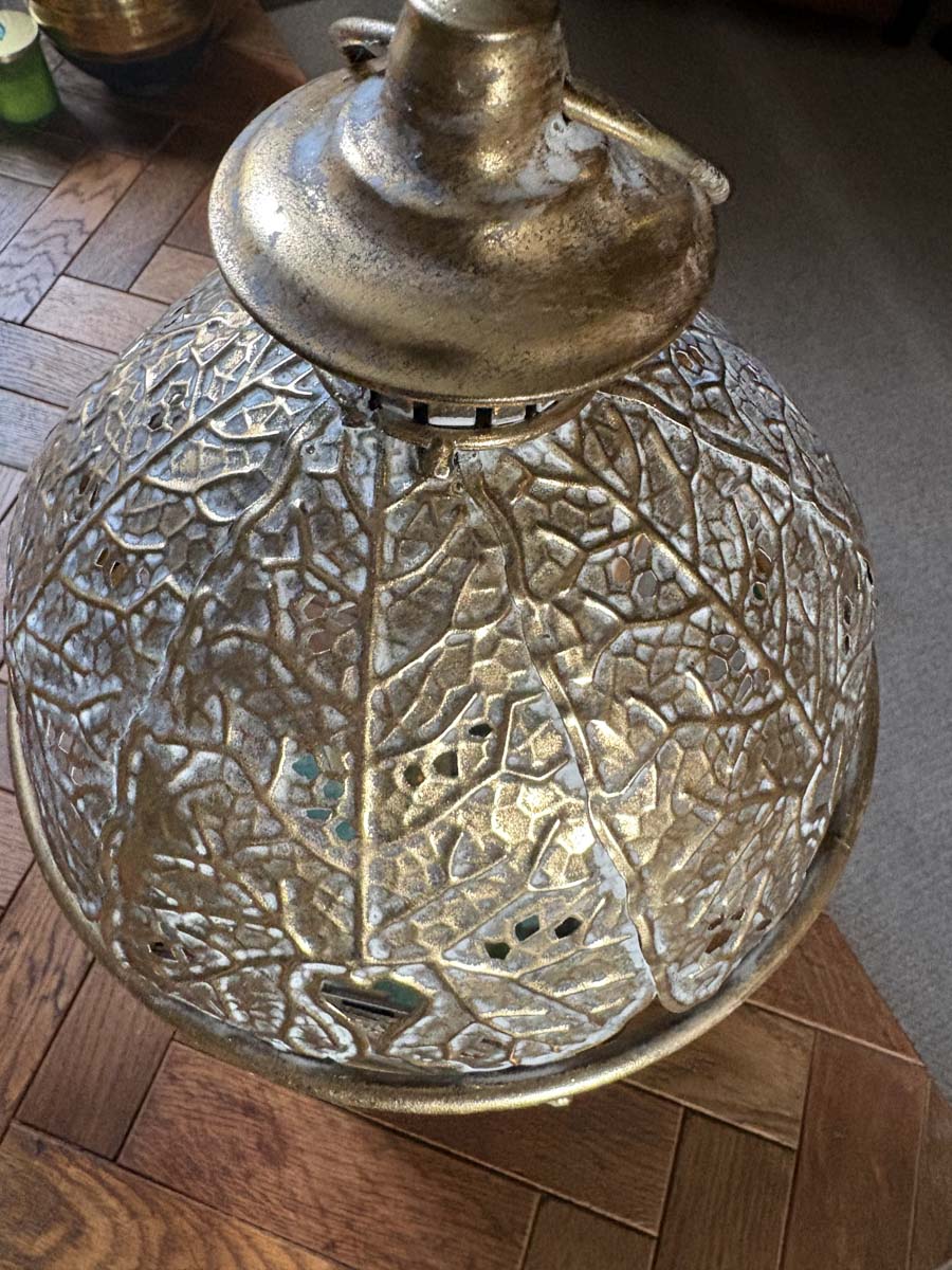 Large Leaf Topped Lantern