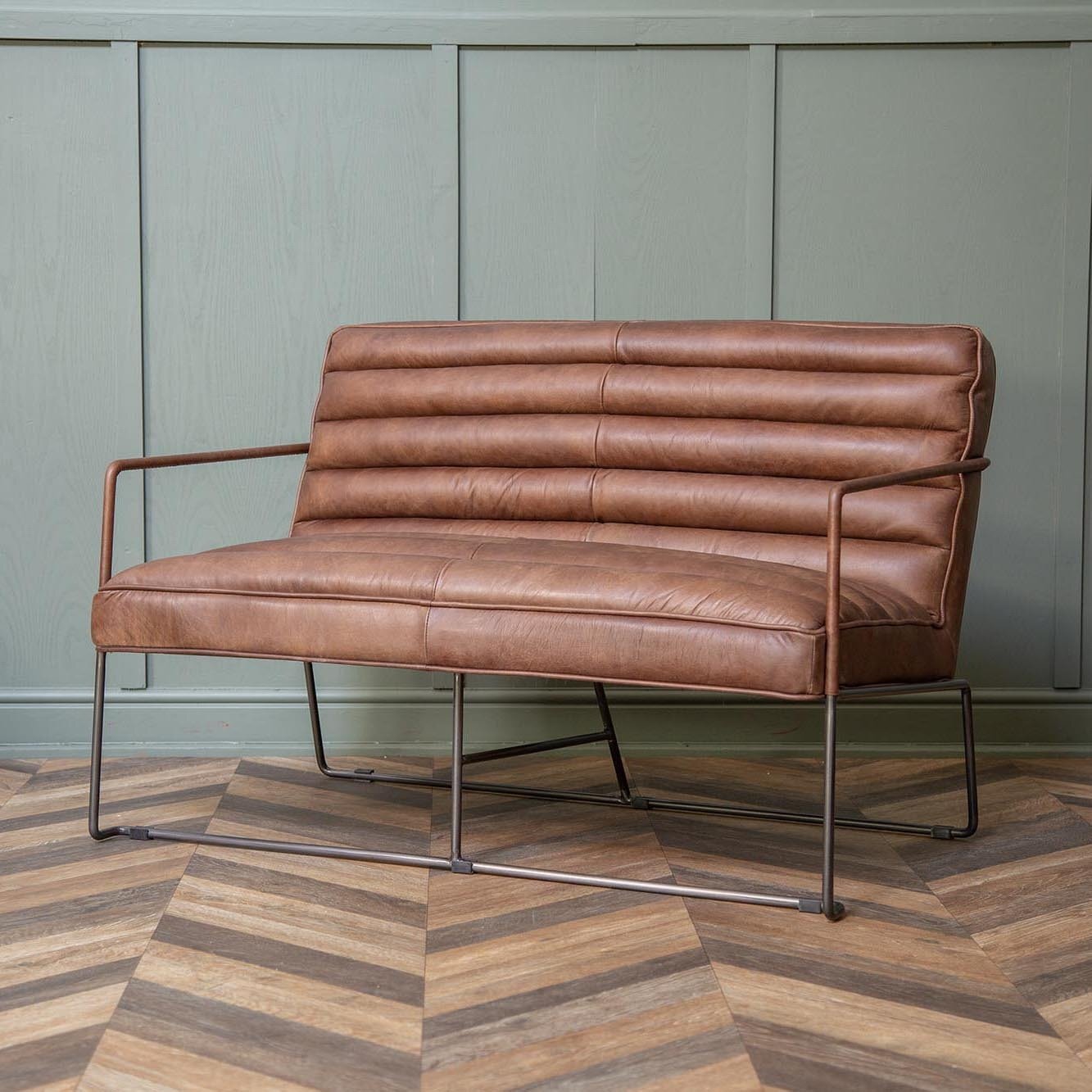 Utrecht Datsun Leather 2 Seater Sofa