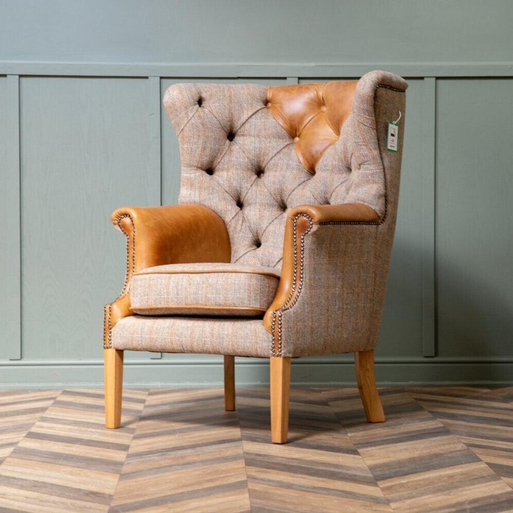 High Back Hunting Lodge Armchair