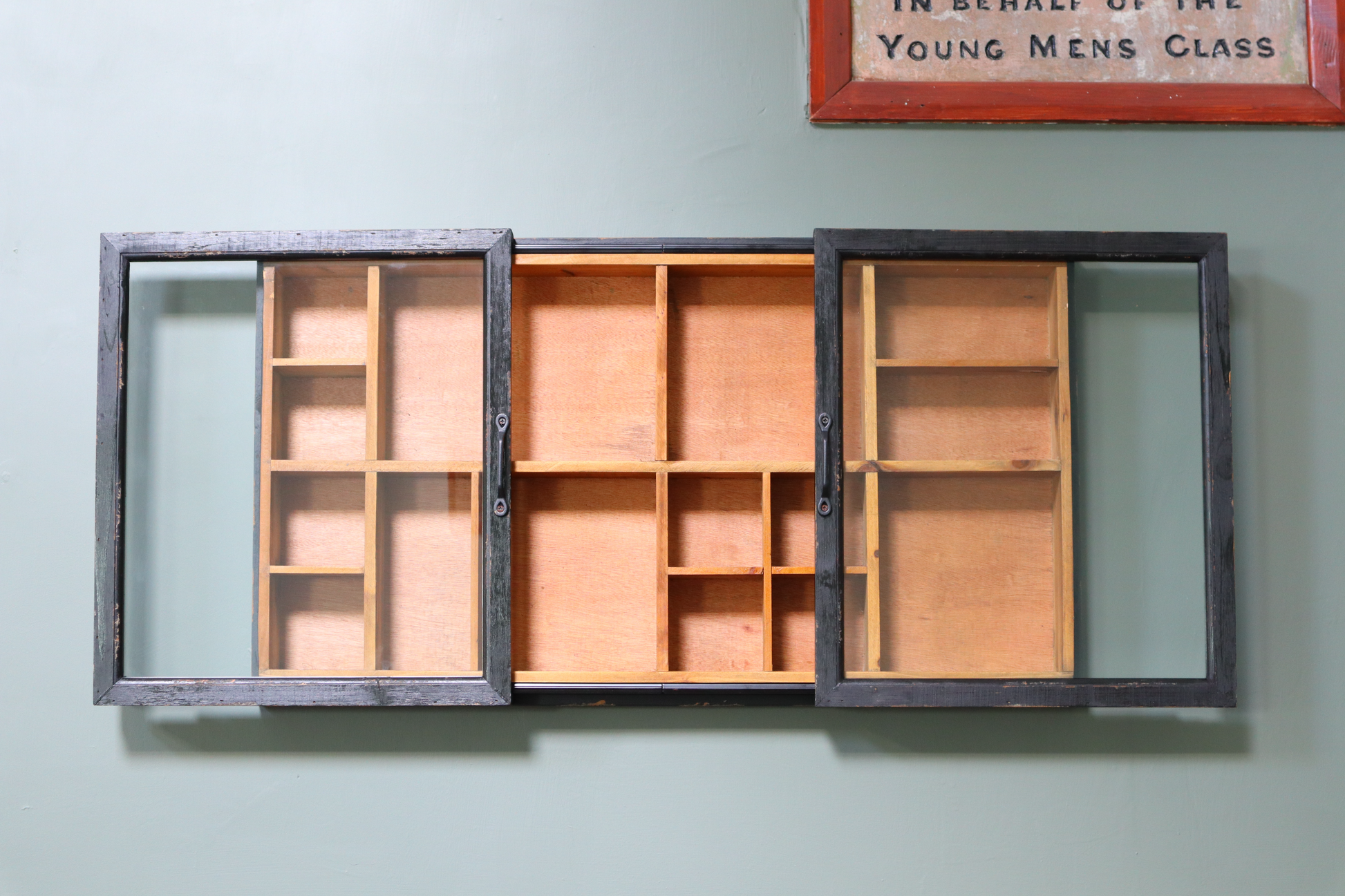 Wall display cabinet with sliding glass doors deals