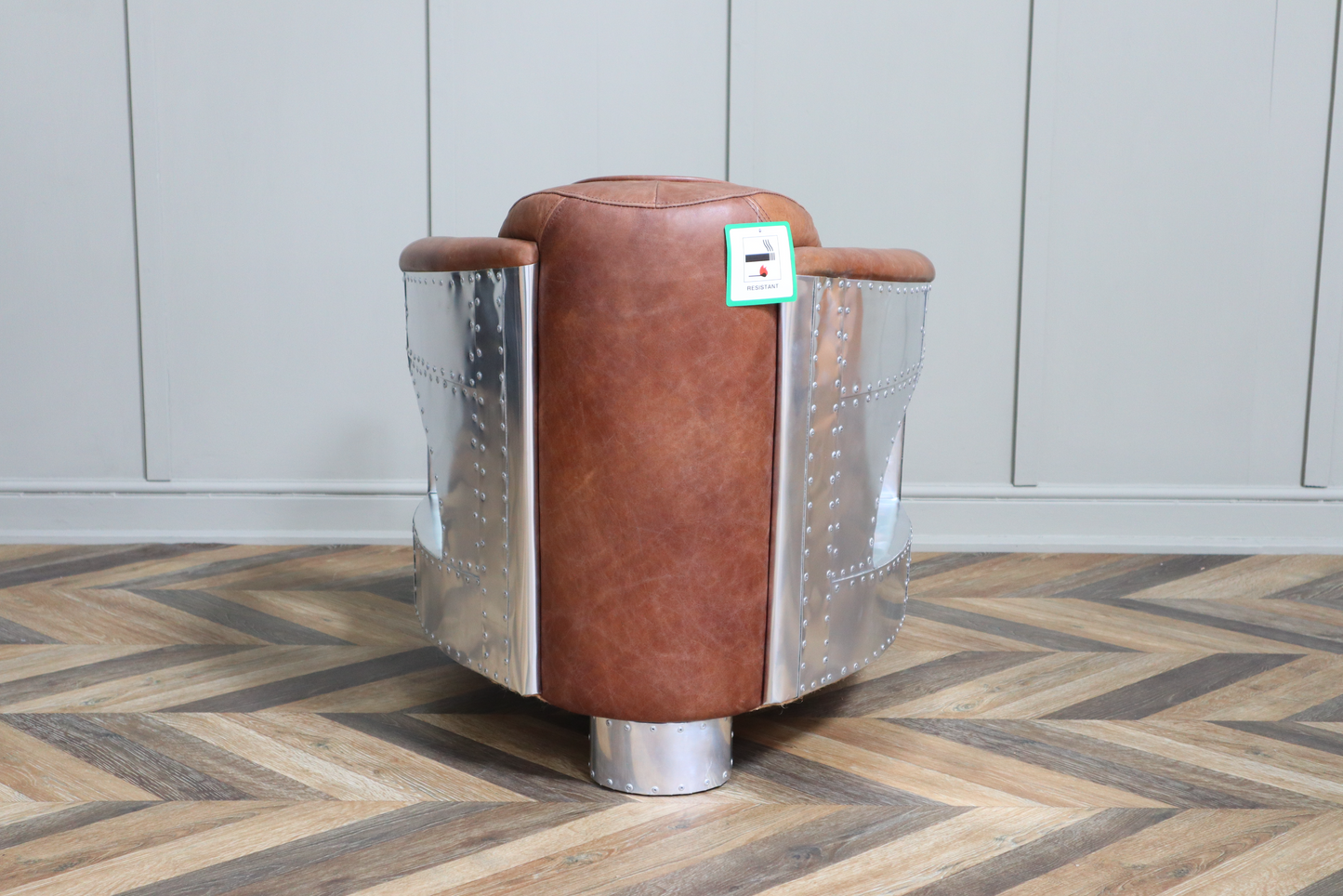 Leather Hurricane Aviator Tub Armchair