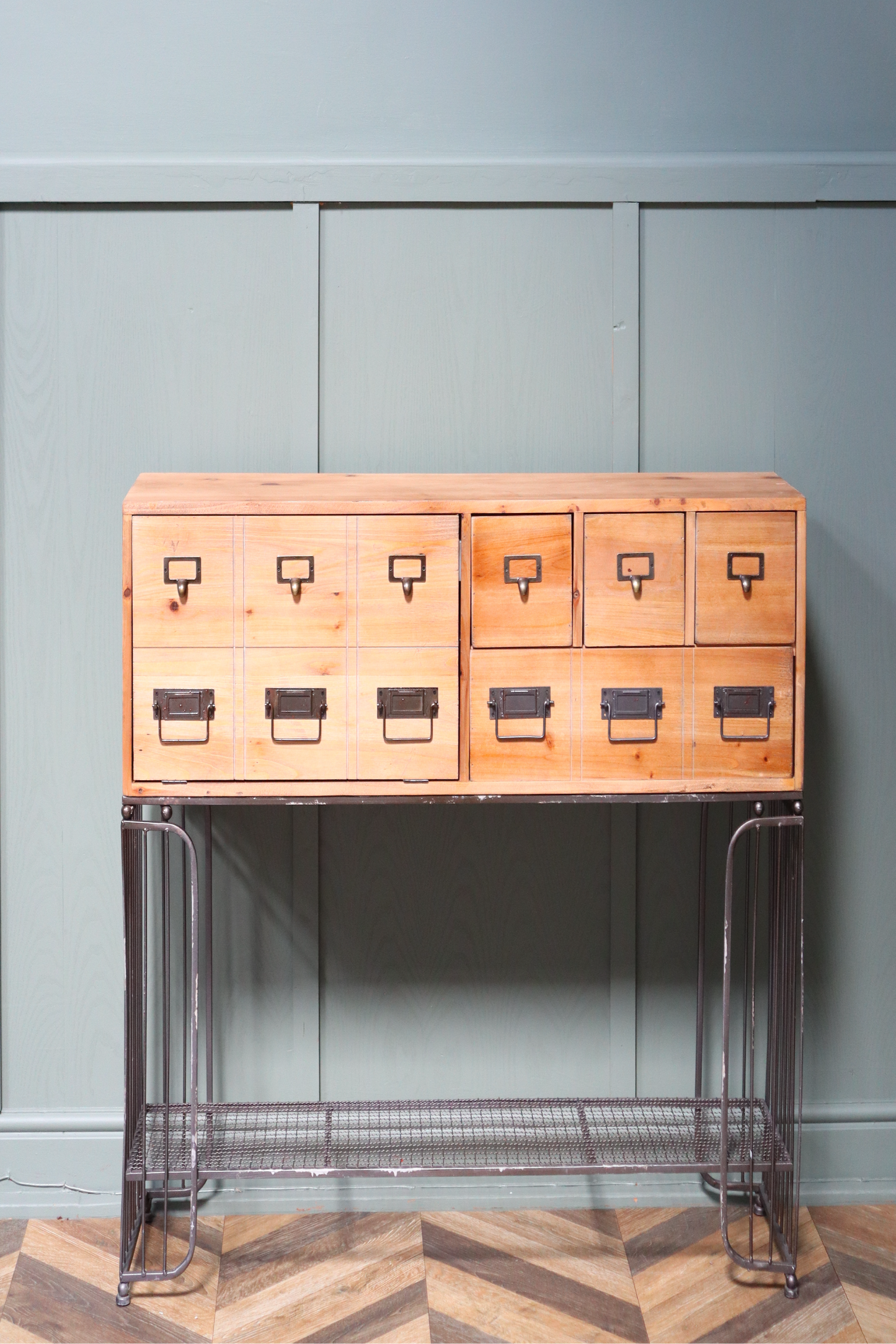 Vintage Industrial Multi Drawer Sideboard