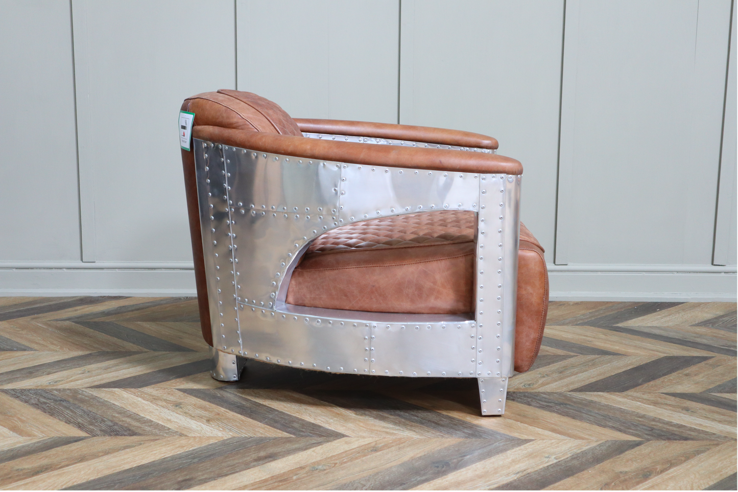 Leather Hurricane Aviator Tub Armchair
