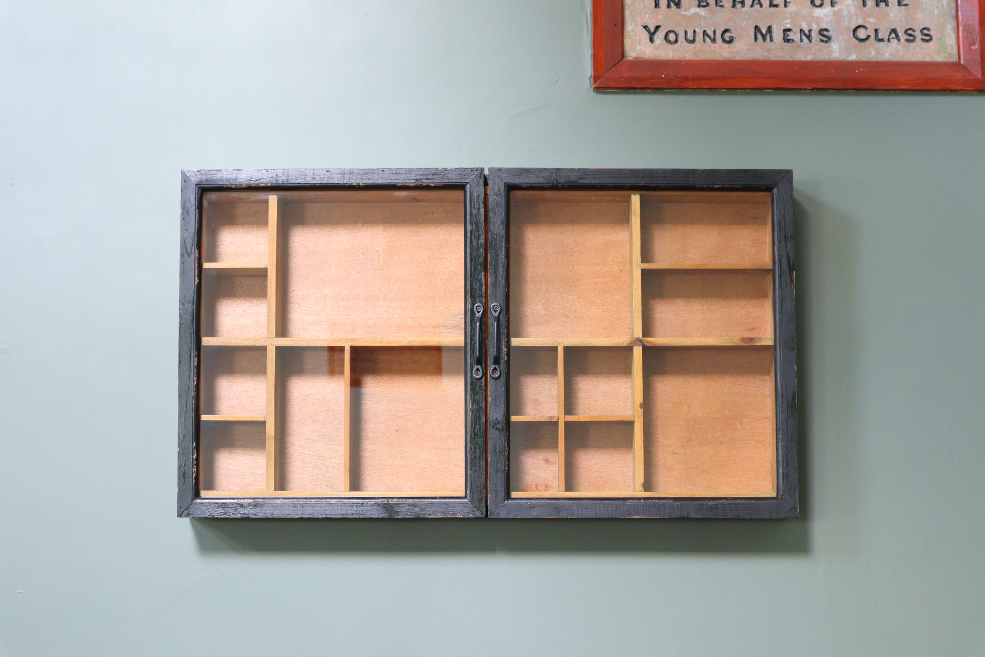 Vintage shop display deals cabinets